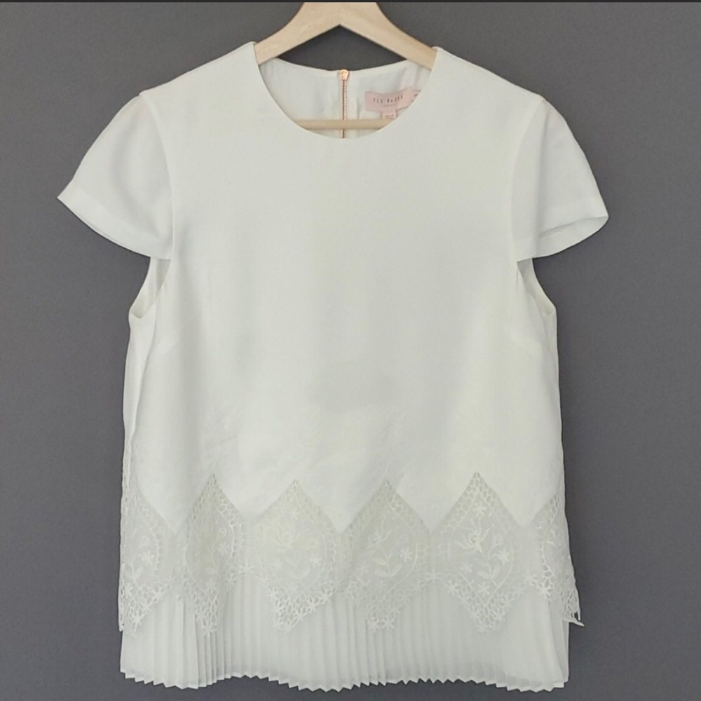 Ted Baker white lace top
